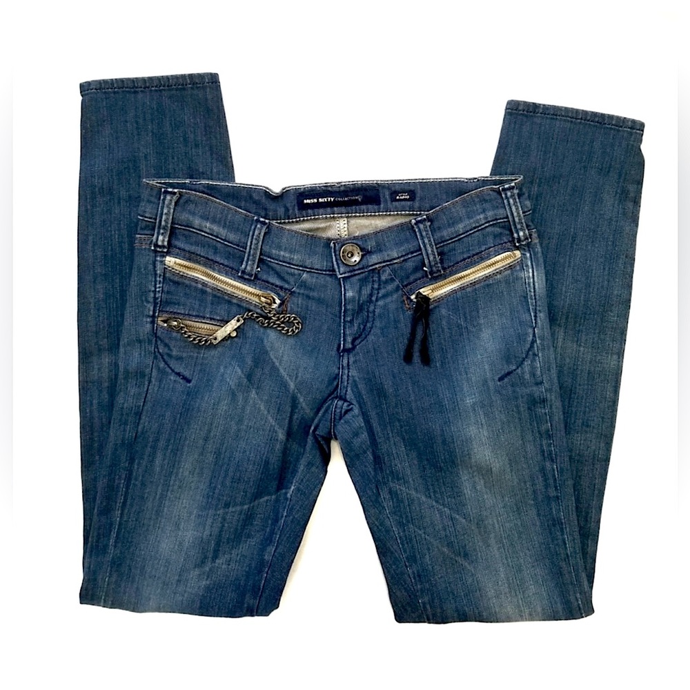 Miss Sixty Collection | Radio Zipper and Chain Detail Jeans collection